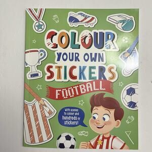 Colour Your Own Stickers Football Soccer Sports Theme Paperback Activity Book